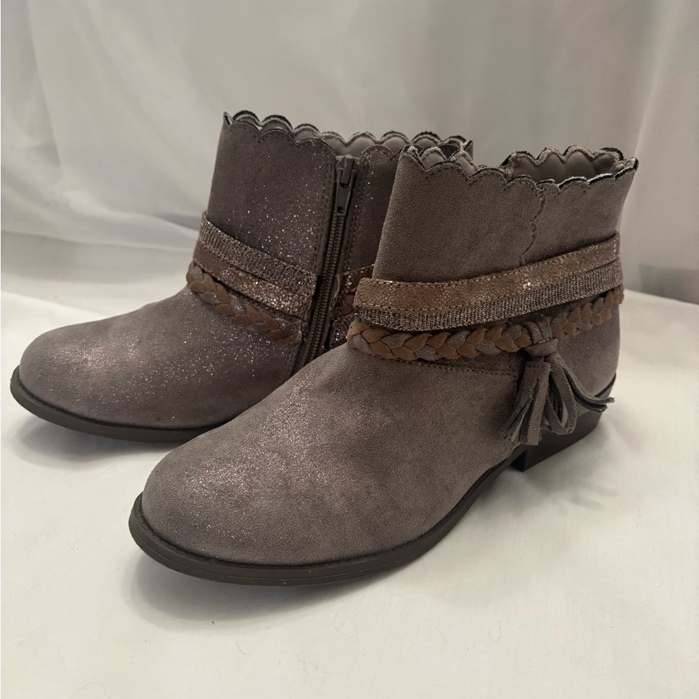 Crown Vintage Lil Callie Kids Sparkly Boots Size 5M – Taupe